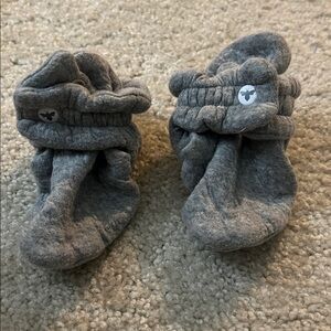 Burt’s Bees Gray Baby Booties